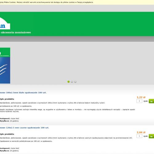 Opaska zaciskowa plastikowa