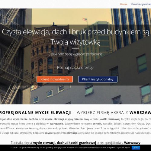 Warszawa - mycie fasad szklanych