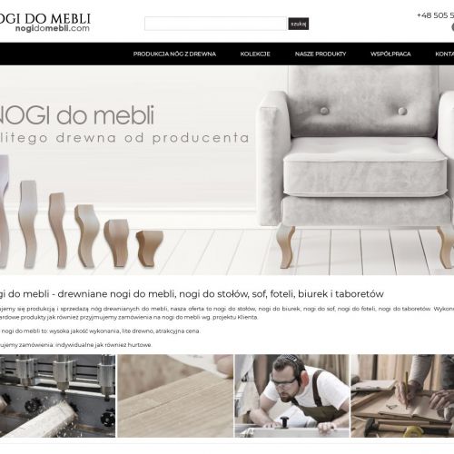 Nogi lakierowane do mebli