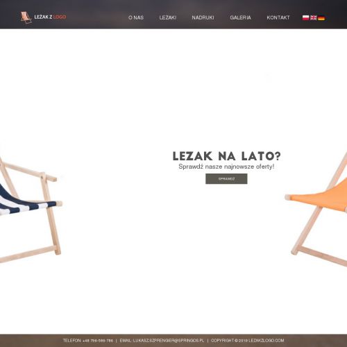 Leżaki reklamowe z indywidualnym nadrukiem w Krakowie