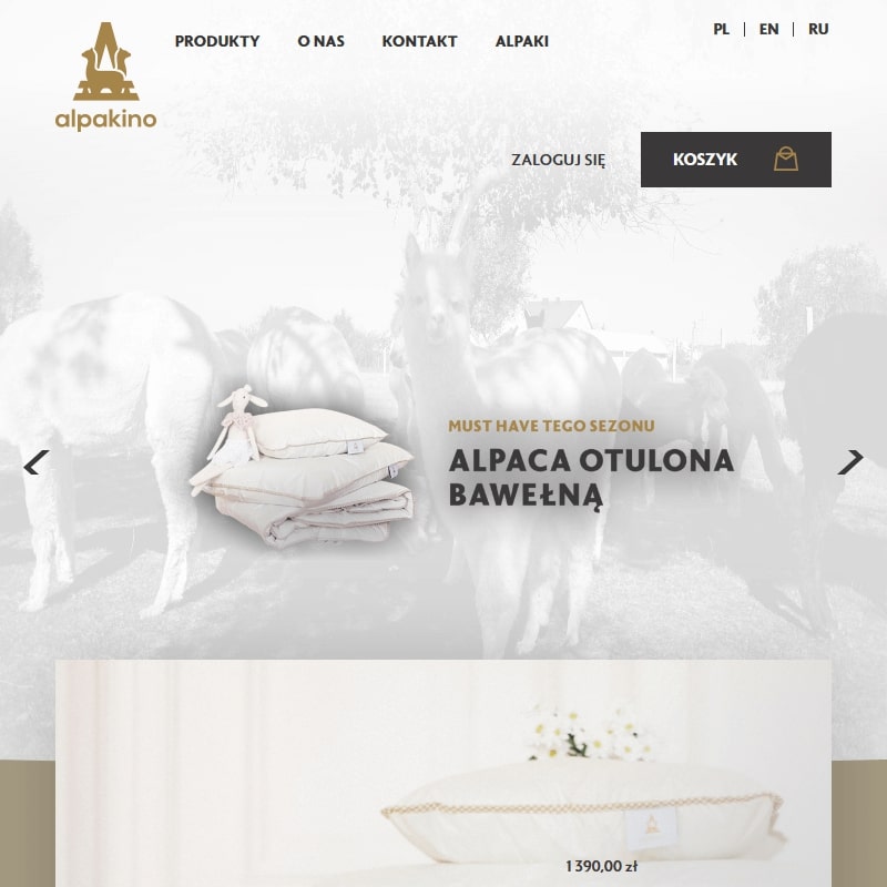 Kołdra z alpaki zimowa