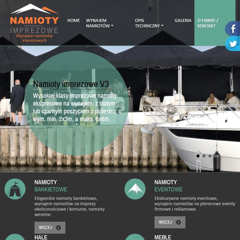 Warszawa - wynajem namiotu na wesele