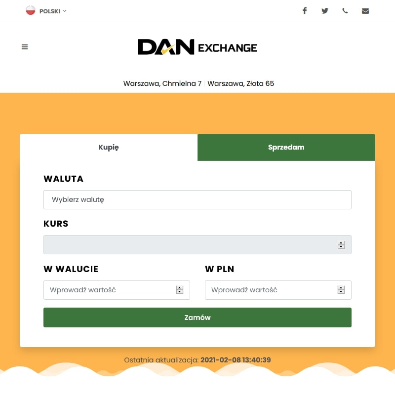 Warszawa - euro w kantorach