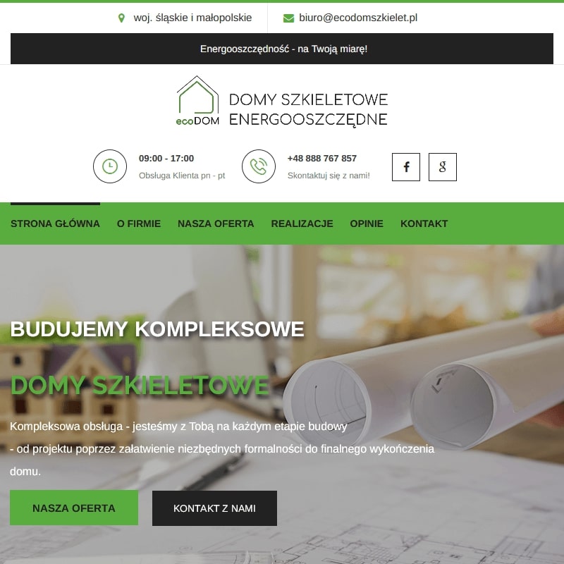 Oświęcim - domy szkieletowe stan deweloperski