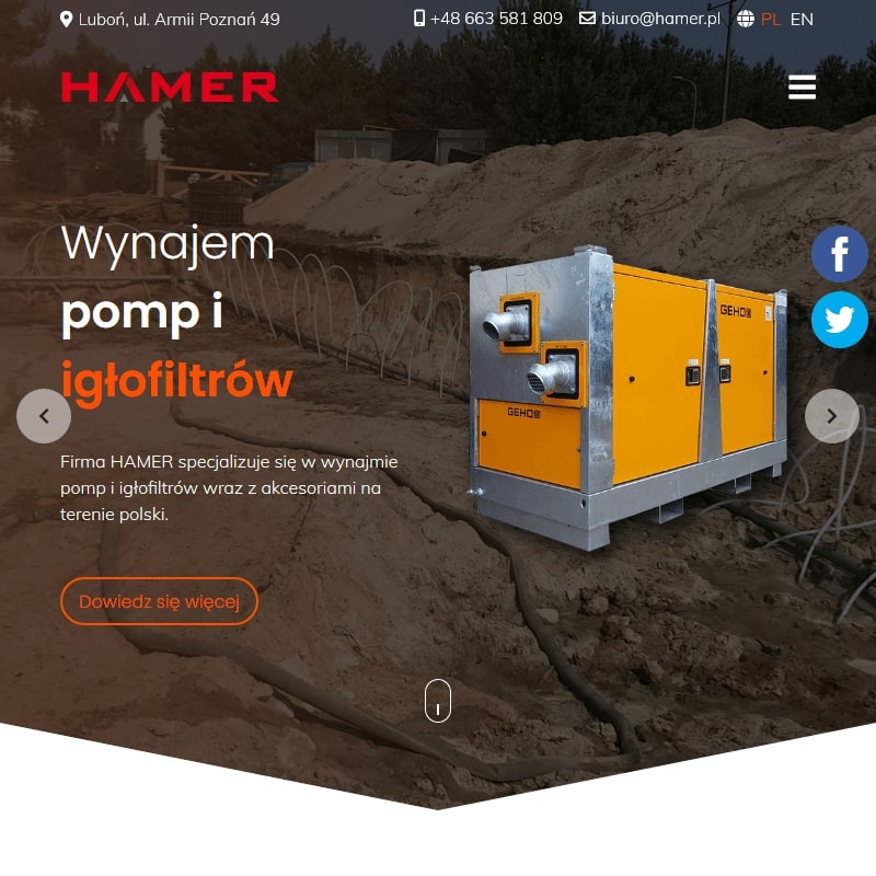 Szczecin - wynajem pomp drenażowych