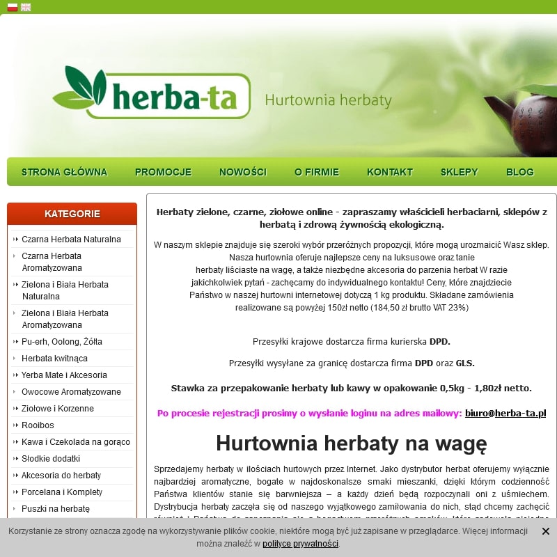 Herbata liściasta na wagę