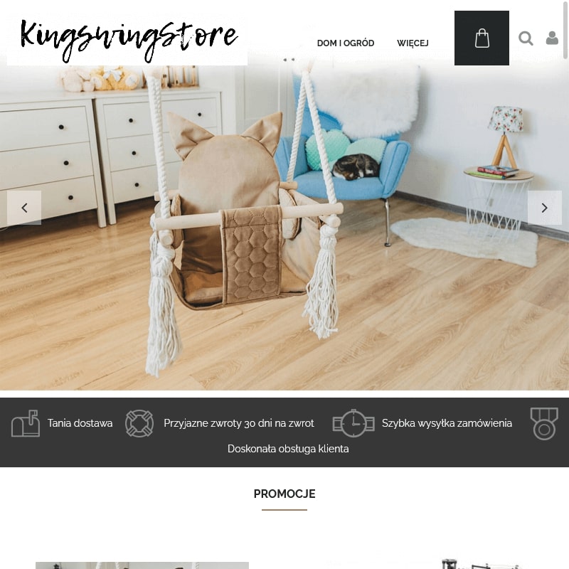 Fotel podwieszany dla dziecka