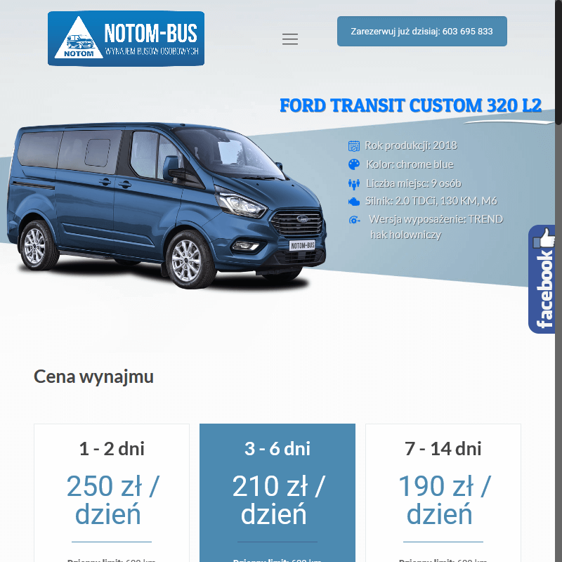 Wynajem busów 9 osobowych Leszno